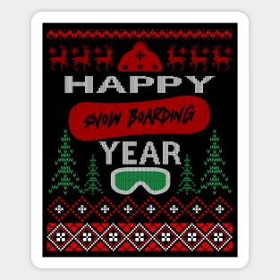 Happy Snowboarding Year Magnet